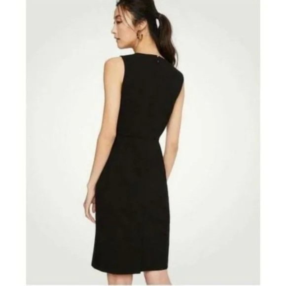 Ann Taylor Split-Neck Sheath Dress in Seasonless Stretch - Picture 2 of 6